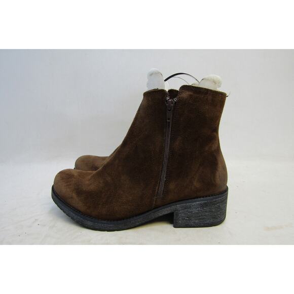 NAOT Womens Size 42 EUR Brown Suede Zip Ankle Fashion Boots Bootie - Picture 1 of 11